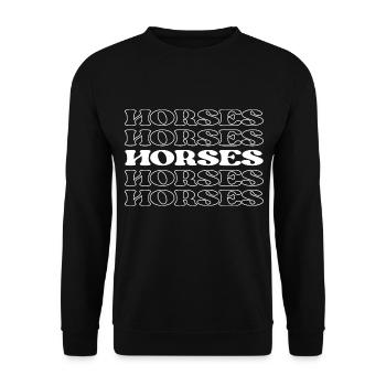 Hufschmied Pferdespezialist Pferdeexperte Reitsport - Unisex Pullover - Schwarz - Vorne - Alina (178cm) & Michal (187cm)