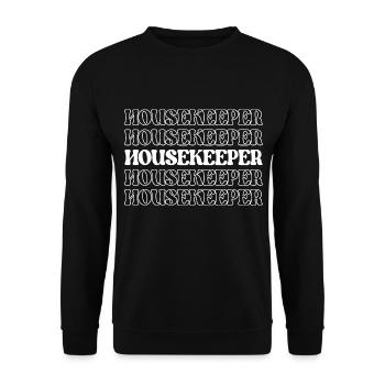 Cleaner House Cleaner Janitor Custodian - Unisex Sweatshirt - black - Front - Alina (178cm) & Michal (187cm)