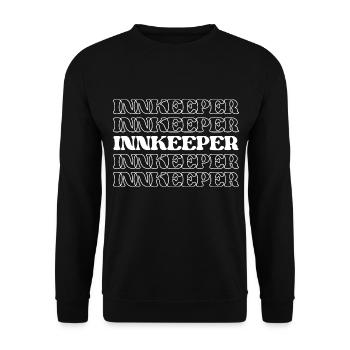 Innkeeper Hotel Manager Lodge Manager Host - Unisex Sweatshirt - black - Front - Alina (178cm) & Michal (187cm)