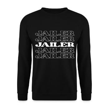 Gefängniswärter Gefängniswärter Strafvollzugsbeamter Haft - Unisex Pullover - Schwarz - Vorne - Alina (178cm) & Michal (187cm)