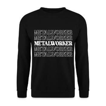 Metalworker Metal Fabricator Welder Blacksmith - Unisex Sweatshirt - black - Front - Alina (178cm) & Michal (187cm)