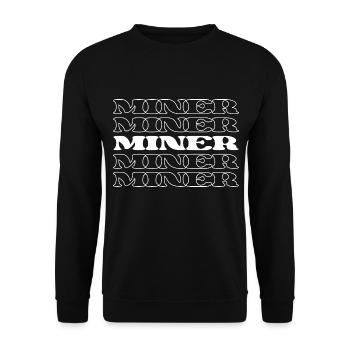 Bergmann, Erzgräber, Minenarbeiter, Rockhound-Extraktor - Unisex Pullover - Schwarz - Vorne - Alina (178cm) & Michal (187cm)