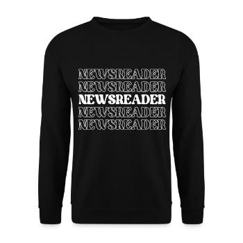Newsreader Broadcaster Anchor Reporter Newscaster - Unisex Sweatshirt - black - Front - Alina (178cm) & Michal (187cm)