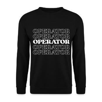 Operator Worker Technician Specialist Employee - Unisex Sweatshirt - black - Front - Alina (178cm) & Michal (187cm)