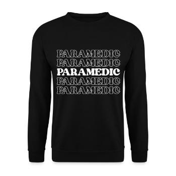 Rettungssanitäter Rettungssanitäter Rettungssanitäter Sanitäter - Unisex Pullover - Schwarz - Vorne - Alina (178cm) & Michal (187cm)