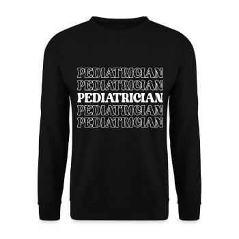Kinderarzt Kinderarzt Kinderarzt - Unisex Pullover - Schwarz - Vorne - Alina (178cm) & Michal (187cm)