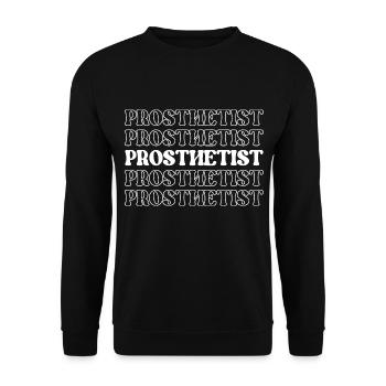 Prosthetist Prosthetic Expert Prosthesis Maker - Unisex Sweatshirt - black - Front - Alina (178cm) & Michal (187cm)