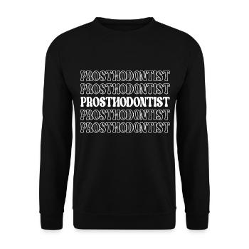 Prothetiker Prothetischer Zahnarzt Dental - Unisex Pullover - Schwarz - Vorne - Alina (178cm) & Michal (187cm)