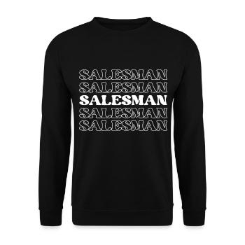 Salesman Salesperson Sales Representative Sales - Unisex Sweatshirt - black - Front - Alina (178cm) & Michal (187cm)