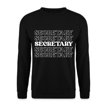 Secrétaire, Assistante Administrative Exécutive - Sweat-shirt Unisexe - noir - Devant - Alina (178cm) & Michal (187cm)