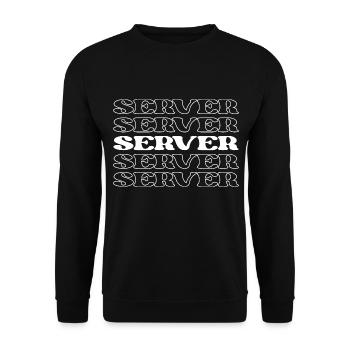Server Waiter Waitress Food Server Food Service - Unisex Sweatshirt - black - Front - Alina (178cm) & Michal (187cm)