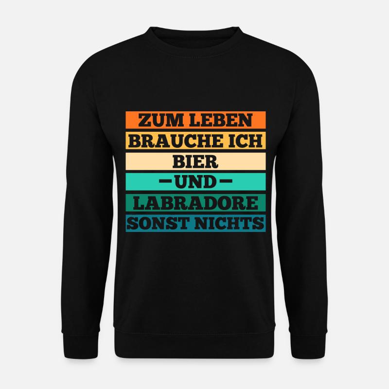 Bier Hund Labrador - Unisex Pullover - Schwarz