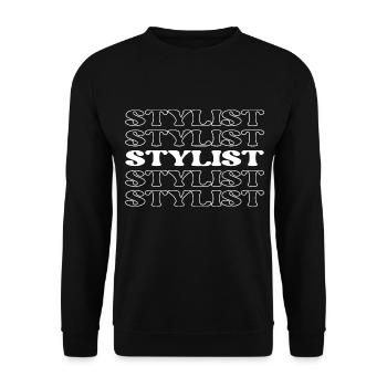 Styliste Coiffeur Expert de la mode Gourou de la mode - Sweat-shirt Unisexe - noir - Devant - Alina (178cm) & Michal (187cm)