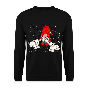 Christmas Gnomes Gnomes Fairy Tale Nicholas Xmas - Unisex Sweatshirt - black - Front - Alina (178cm) & Michal (187cm)