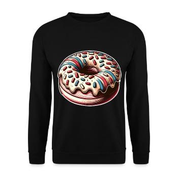 Doughnut - Unisex Sweatshirt - black - Front - Alina (178cm) & Michal (187cm)