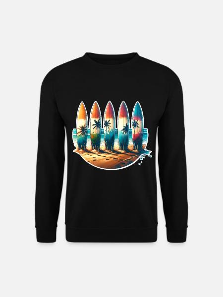 Surfen Surfer - Unisex Pullover - Schwarz