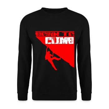 Born To Climb Red - Sweat-shirt Unisexe - noir - Devant - Alina (178cm) & Michal (187cm)