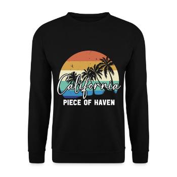 California Piece Of Haven État américain d’Amérique kalifo - Sweat-shirt Unisexe - noir - Devant - Alina (178cm) & Michal (187cm)