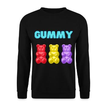 Gummibären Gummibärchen Fruchtgummi Gummy Geschenk - Unisex Pullover - Schwarz - Vorne - Alina (178cm) & Michal (187cm)