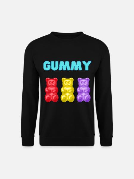 Gummibären Gummibärchen Fruchtgummi Gummy Geschenk - Unisex Pullover - Schwarz