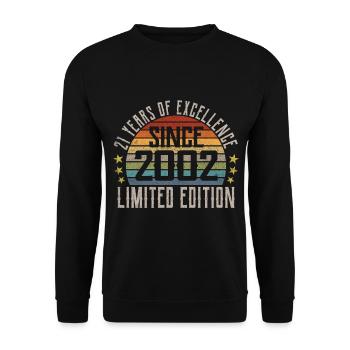 Édition Limitée 2002 21ème Cadeau Anniversaire - Sweat-shirt Unisexe - noir - Devant - Alina (178cm) & Michal (187cm)