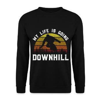 Snowboarding Art Snowboard Snowboarder - Unisex Sweatshirt - black - Front - Alina (178cm) & Michal (187cm)