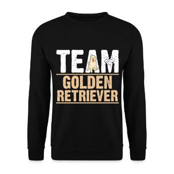 Chien Golden Retriever - Sweat-shirt Unisexe - noir - Devant - Alina (178cm) & Michal (187cm)