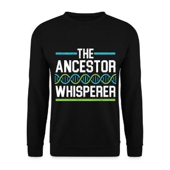 The Ancestral Whisperer Genealogy Family History - Unisex Sweatshirt - black - Front - Alina (178cm) & Michal (187cm)