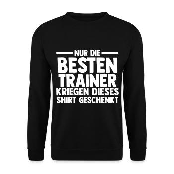 Bester Trainer - Unisex Pullover - Schwarz - Vorne - Alina (178cm) & Michal (187cm)