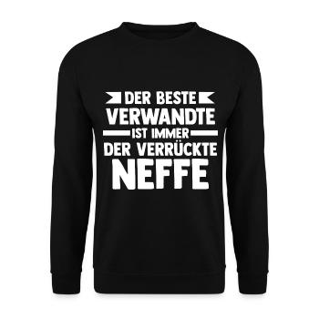 Onkel Tante Neffe - Unisex Pullover - Schwarz - Vorne - Alina (178cm) & Michal (187cm)