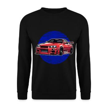 Jdm Halloween edition / Tuning Mechanic Costume - Unisex Sweatshirt - black - Front - Alina (178cm) & Michal (187cm)
