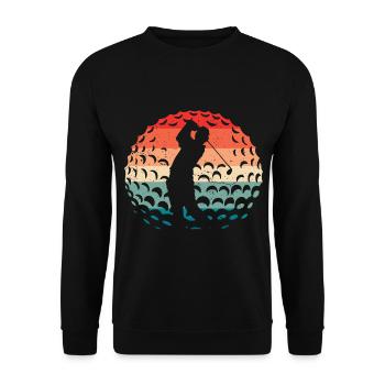 Golf Golfer - Unisex Pullover - Schwarz - Vorne - Alina (178cm) & Michal (187cm)
