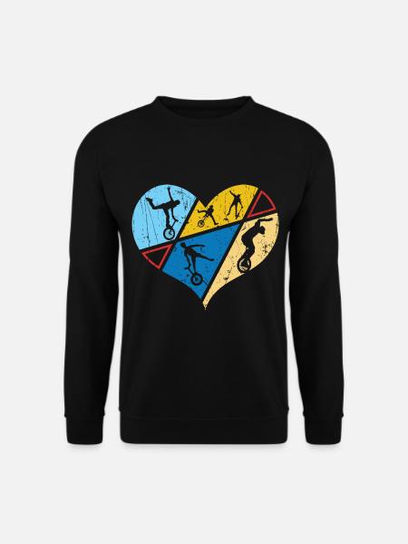 Einrad Zirkus Jonglieren - Unisex Pullover - Schwarz
