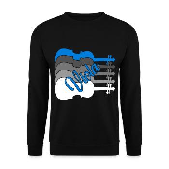 Awesome Viola - Unisex Sweatshirt - black - Front - Alina (178cm) & Michal (187cm)