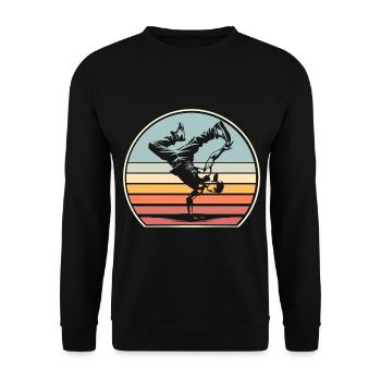 Breakdancing - Unisex Sweatshirt - black - Front - Alina (178cm) & Michal (187cm)