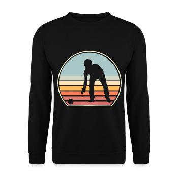 Boule Boccia Boule player - Unisex Sweatshirt - black - Front - Alina (178cm) & Michal (187cm)