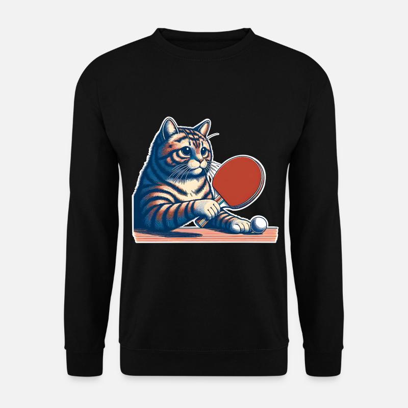Table tennis cat - Unisex Sweatshirt - black