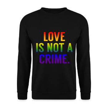 L'amour LGBT n'est pas un crime fierté gay CSD rainbow - Sweat-shirt Unisexe - noir - Devant - Alina (178cm) & Michal (187cm)