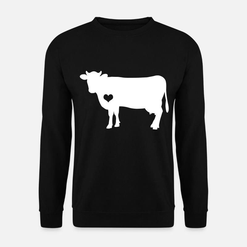Vache vache ferme agriculture cadeau - Sweat-shirt Unisexe - noir