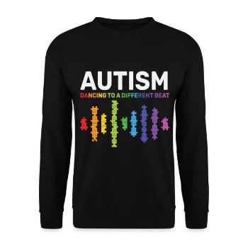 Autism - Sweat-shirt Unisexe - noir - Devant - Alina (178cm) & Michal (187cm)