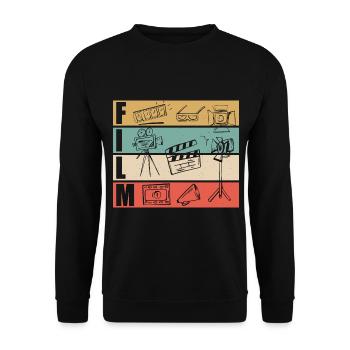Filmemacher Film Regisseur - Unisex Pullover - Schwarz - Vorne - Alina (178cm) & Michal (187cm)