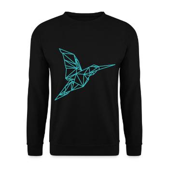 Ligne géométrique Vogel - Sweat-shirt Unisexe - noir - Devant - Alina (178cm) & Michal (187cm)