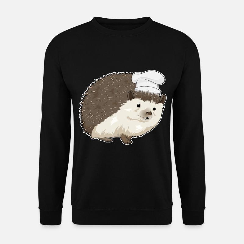 Chapeau de chef hérisson - Sweat-shirt Unisexe - noir