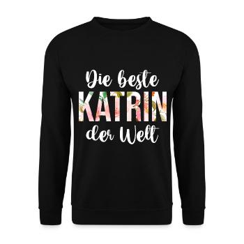 Katrin - Unisex Pullover - Schwarz - Vorne - Alina (178cm) & Michal (187cm)