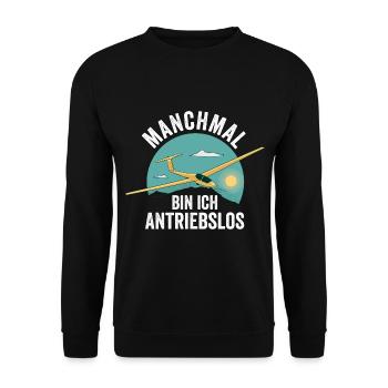 Segelflieger Fliegen Segelfliegen - Unisex Pullover - Schwarz - Vorne - Alina (178cm) & Michal (187cm)