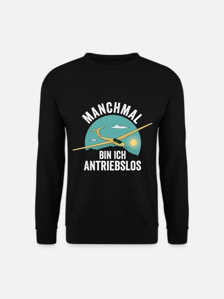 Segelflieger Fliegen Segelfliegen - Unisex Pullover - Schwarz