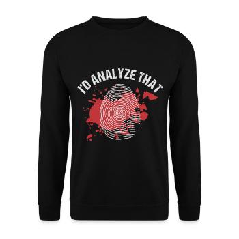 Forensic Scientist Forensic Forensic Science - Unisex Sweatshirt - black - Front - Alina (178cm) & Michal (187cm)