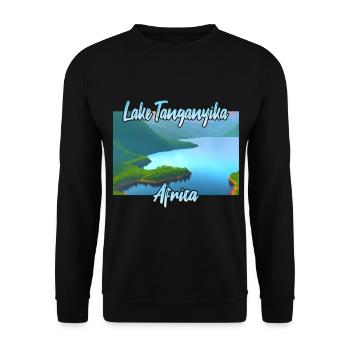 Lac tanganyika - Sweat-shirt Unisexe - noir - Devant - Alina (178cm) & Michal (187cm)