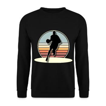 Basketball Basketballer - Unisex Pullover - Schwarz - Vorne - Alina (178cm) & Michal (187cm)