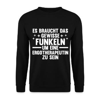 Ergotherapie Ergotherapeutin - Unisex Pullover - Schwarz - Vorne - Alina (178cm) & Michal (187cm)